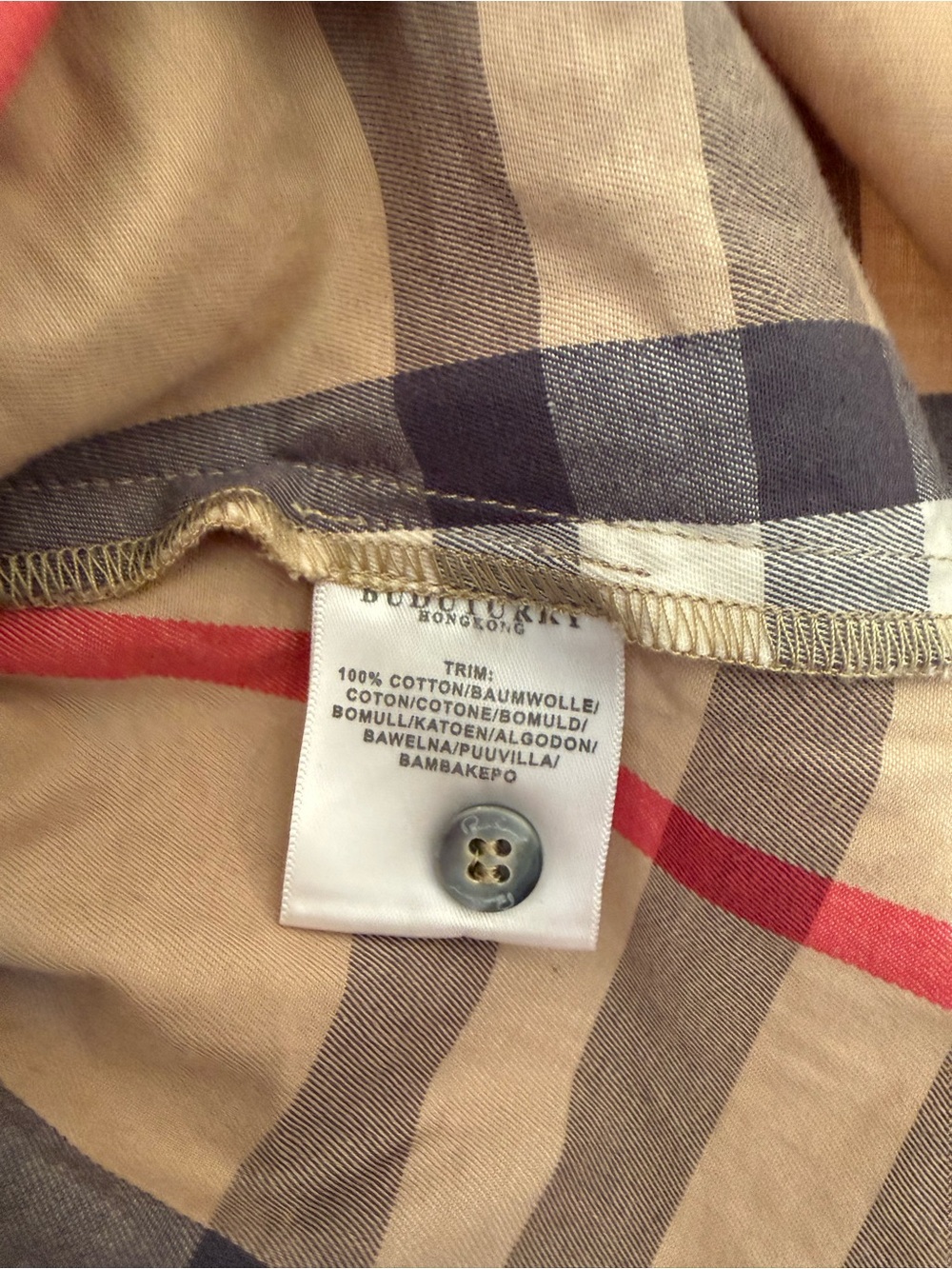 Burberry Tan, Black and Red Nova Check Shirt - Picture 3 of 4